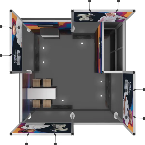 20x20英尺轻量模块化展览系统-19B